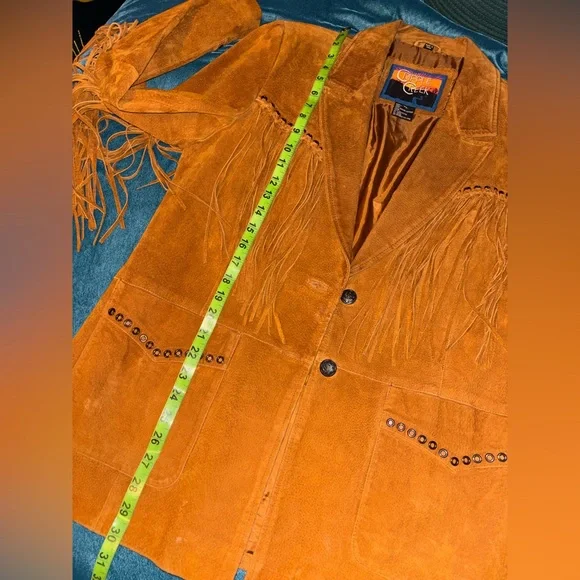 🌵CRIPPLE CREEK🌵WHISKEY FRINGE SUEDED LEATHER JACKET🌵 - Picture 9 of 12